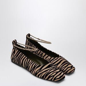 Maria Luca Zebra-Print Augusta Ballerina Women